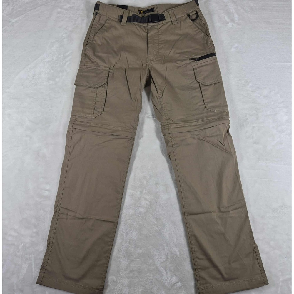BC‎ Clothing Convertible Cargo Pants Men's Small Beige 32" Outdoor Hiking NWT